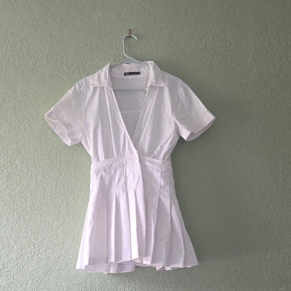 Zara Crisp White Blouse